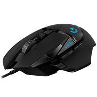 MOUSE LOGITECH G502 HERO NEGRO SENSOR OPTICO HERO 16K DE ALTO RENDIMIENTO ALAMBRICO USB ILUMINACION RGB AJUSTABLE PARA GAMING