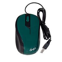 MOUSE ALAMBRICO GHIA COLOR VERDE 1200 DPI