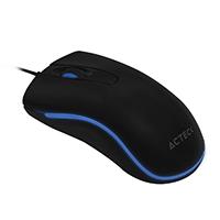 ACTECK-X MOUSE OPTICO USB/LED AZUL/1000 DPI/2 BOTONES+SCROLL/NEGRO ELECTRUS X X300/COLOR NEGRO/AC-929677