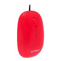 MOUSE ALAMBRICO ACTECK-E/USB/ 1000 DPI/ COLOR ROJO/ AC-928878