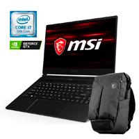 PORTATIL GAMER MSI GS65 STEALTH 9SD CORE I7 9750H 2.6 – 4.5GHZ/16GB DDR4/512GB SSD/15.6 FHD-144HZ/NVIDIA GTX1660TI 6GB/WIN 10 HOME – INCLUYE BACK-PACK