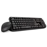 KIT DE TECLADO/MOUSE OPTICO INALAMBRICO 2.4 GHZ TECHZONE NEGRO 104 TECLAS