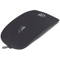 MOUSE SILHOUETTE MANHATTAN OPTICO USB 1000 DPI NEGRO BOLSA