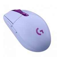 MOUSE GAMING LOGITECH G305 LIGHTSPEED LILAC OPTICO INALAMBRICO USB 1MS CON SENSOR HERO 12000DPI 6 BOTONES