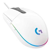 MOUSE LOGITECH G203 LIGHTSYNC GAMING WHITE OPTICO ALAMBRICO USB ILUMINACIÓN RGB AJUSTABLE 6 BOTONES