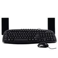 TECLADO MULTIMEDIA / MOUSE USB / BOCINAS 2.0 ACTECK AK3-3000 NEGRO/WKTM-004